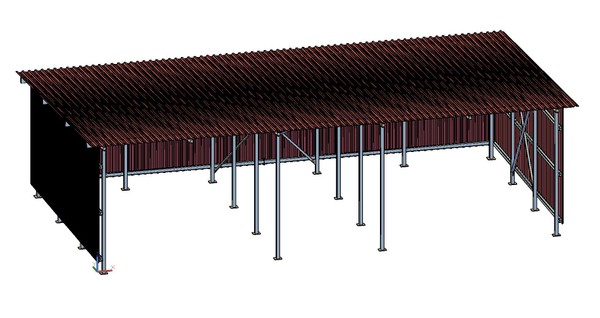 3D Konstruktion Carport 2